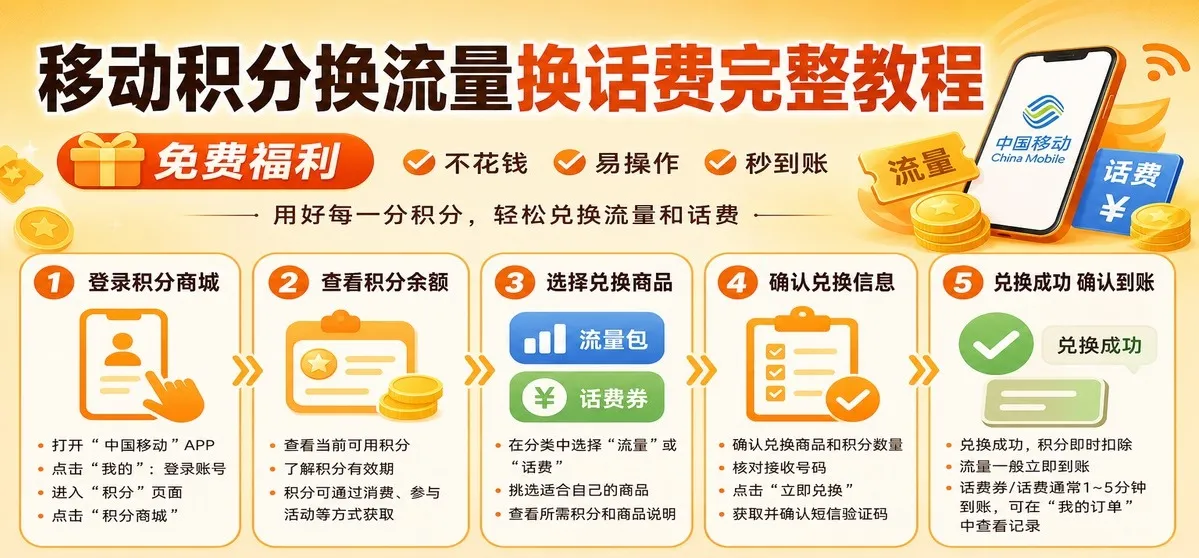 移动积分换流量换话费完整教程