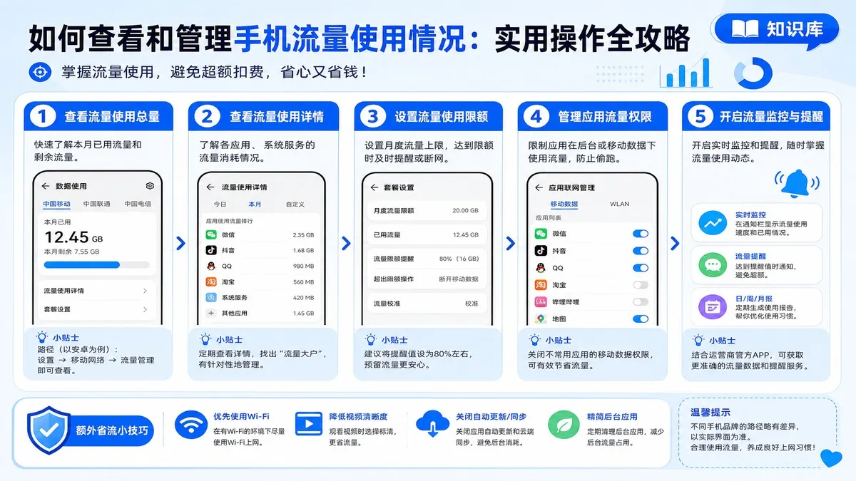 如何查看和管理手机流量使用情况：实用操作全攻略