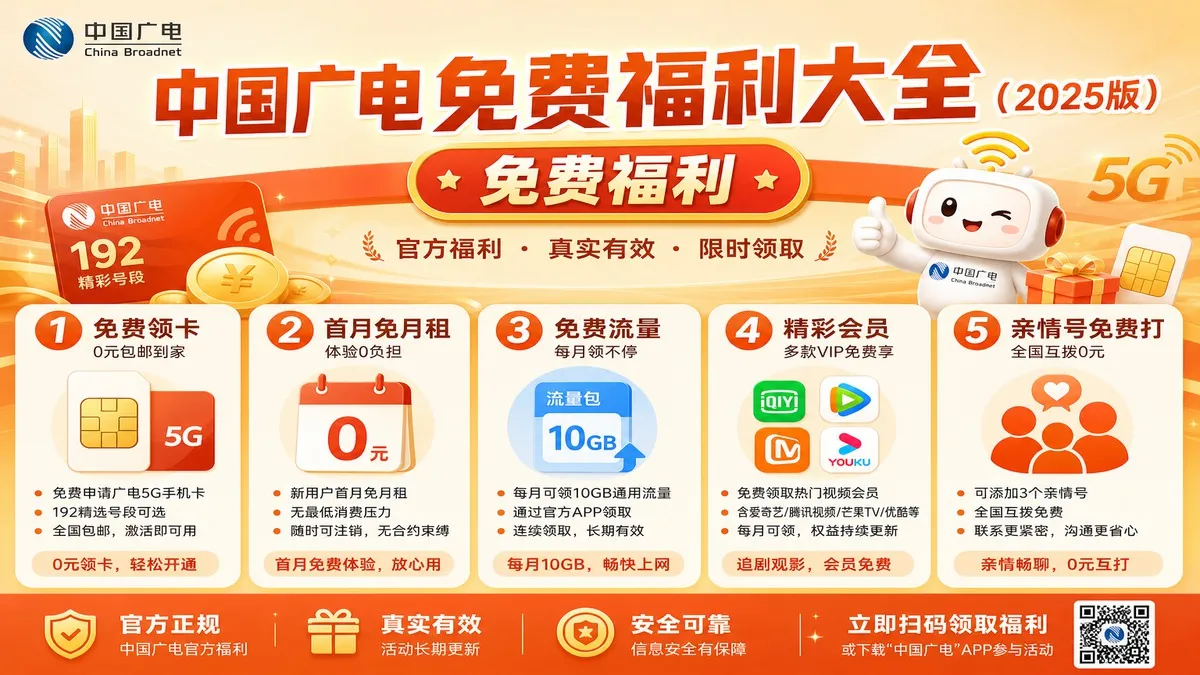 中国广电免费福利大全（2025版）