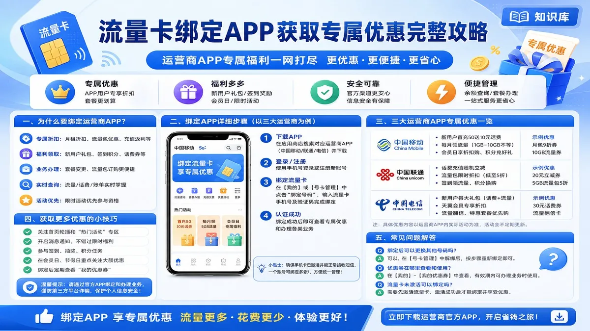 流量卡绑定APP获取专属优惠完整攻略
