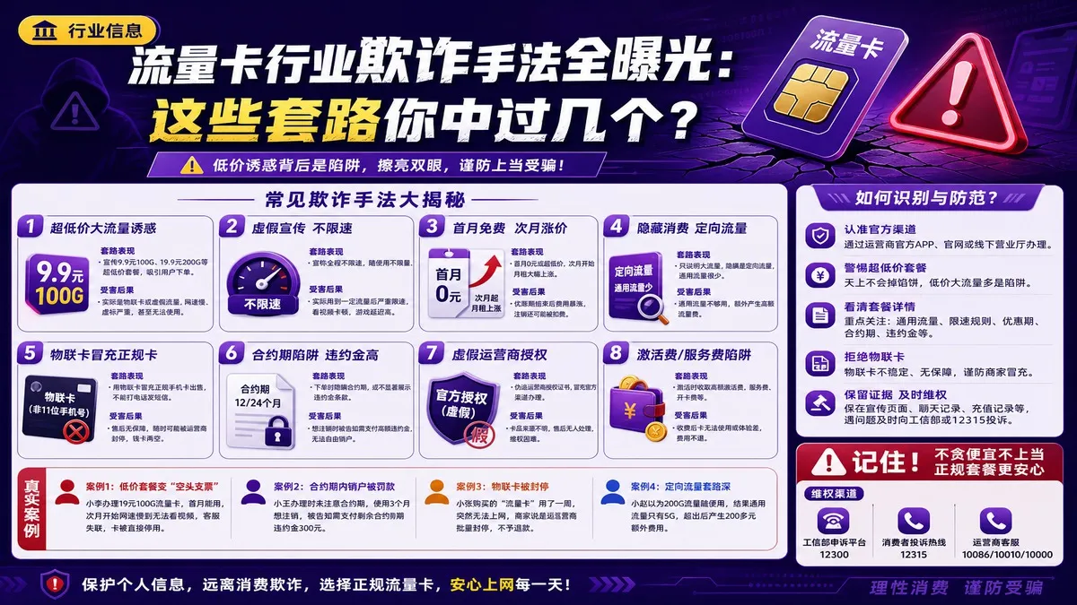 流量卡行业欺诈手法全曝光：这些套路你中过几个？