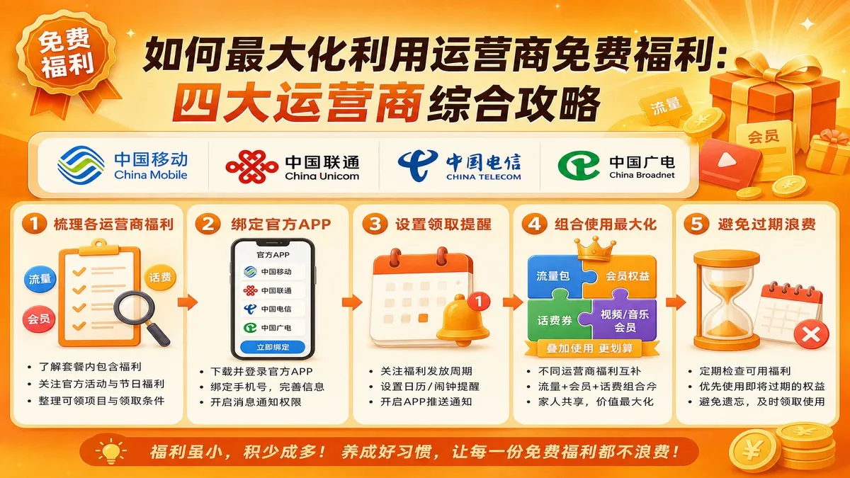 如何最大化利用运营商免费福利：四大运营商综合攻略
