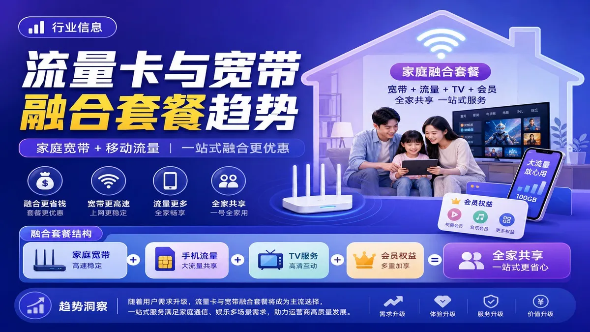 流量卡与宽带融合套餐趋势：家庭连接的下一个战场