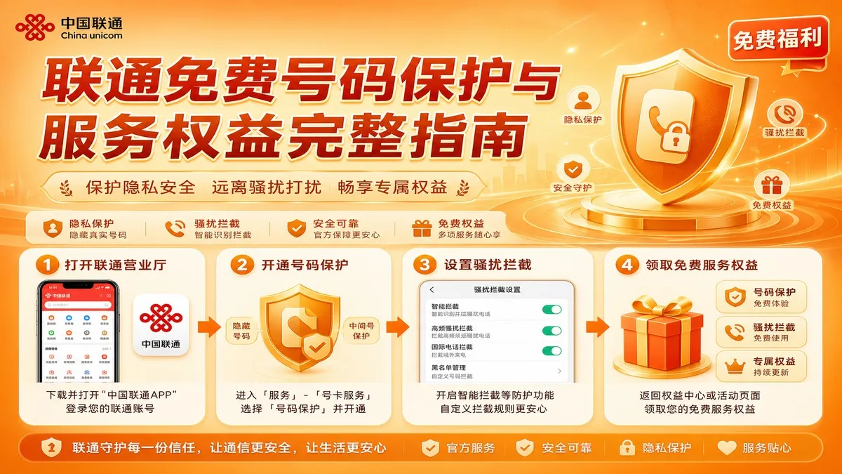 联通免费号码保护与服务权益完整指南