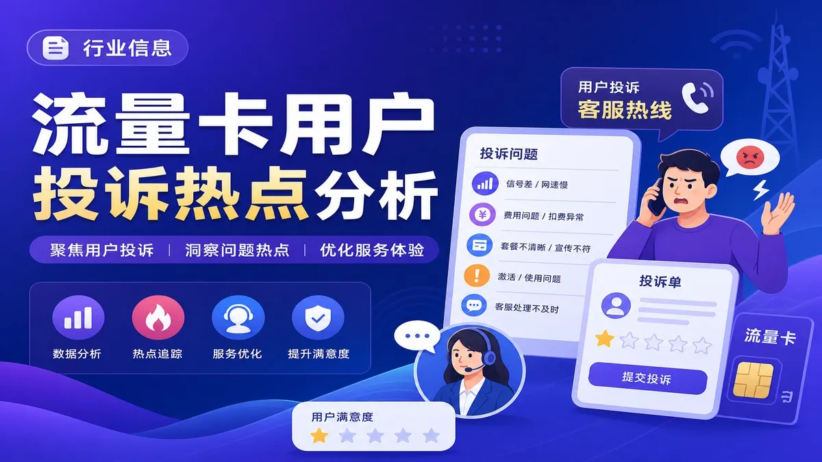 流量卡用户投诉热点深度分析：哪些问题最让人抓狂？