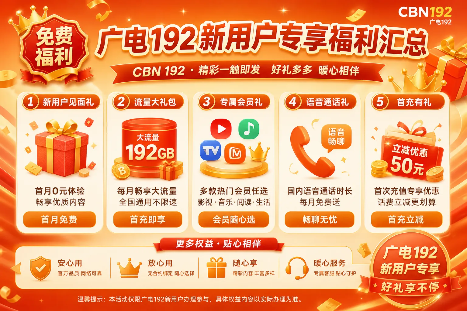 广电192新用户专享福利汇总